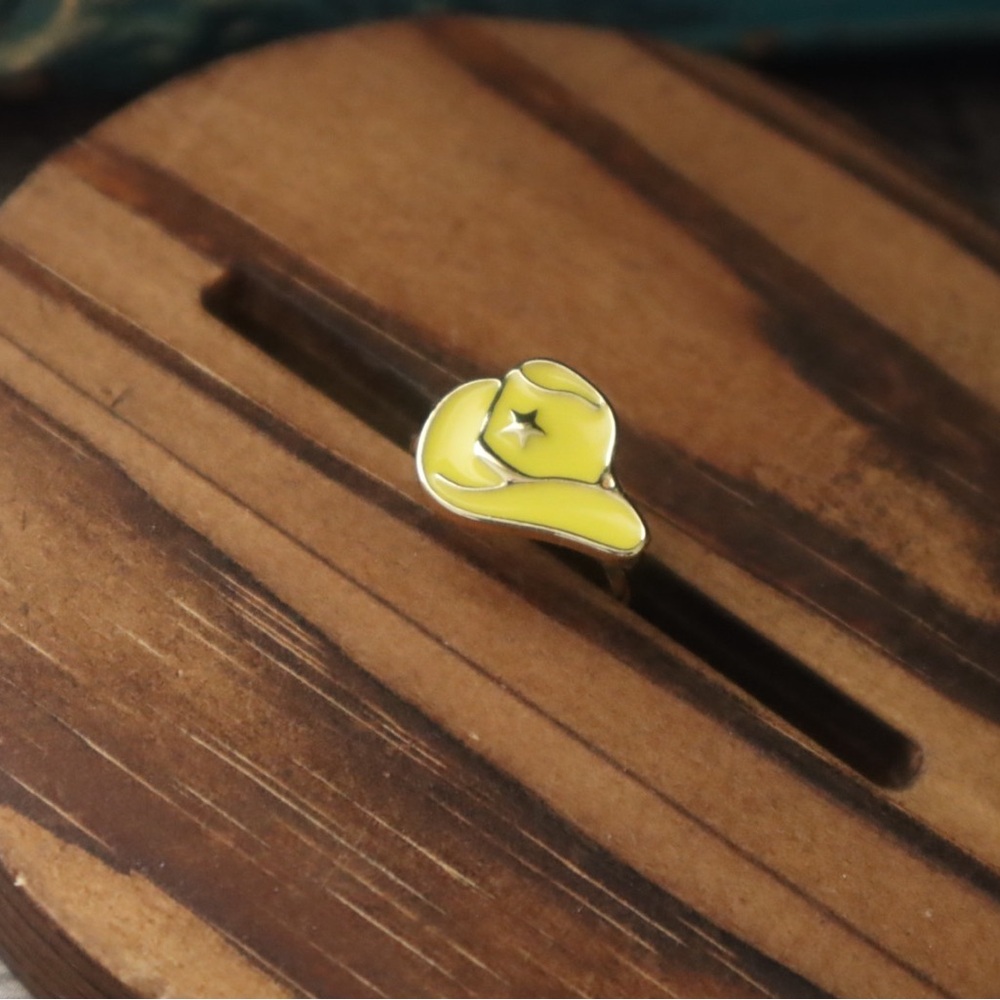 Yellow Cowboy Hat Ring